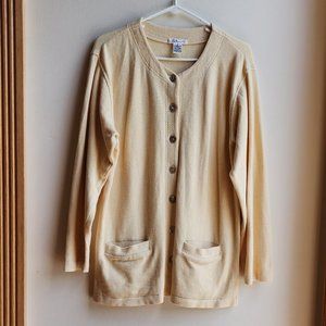 Talbots Yellow Button Down Cardigan Size Small